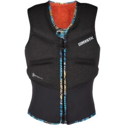 Mystic Womens Gem Kite Surfing Front-Zip Impact Vest - Black