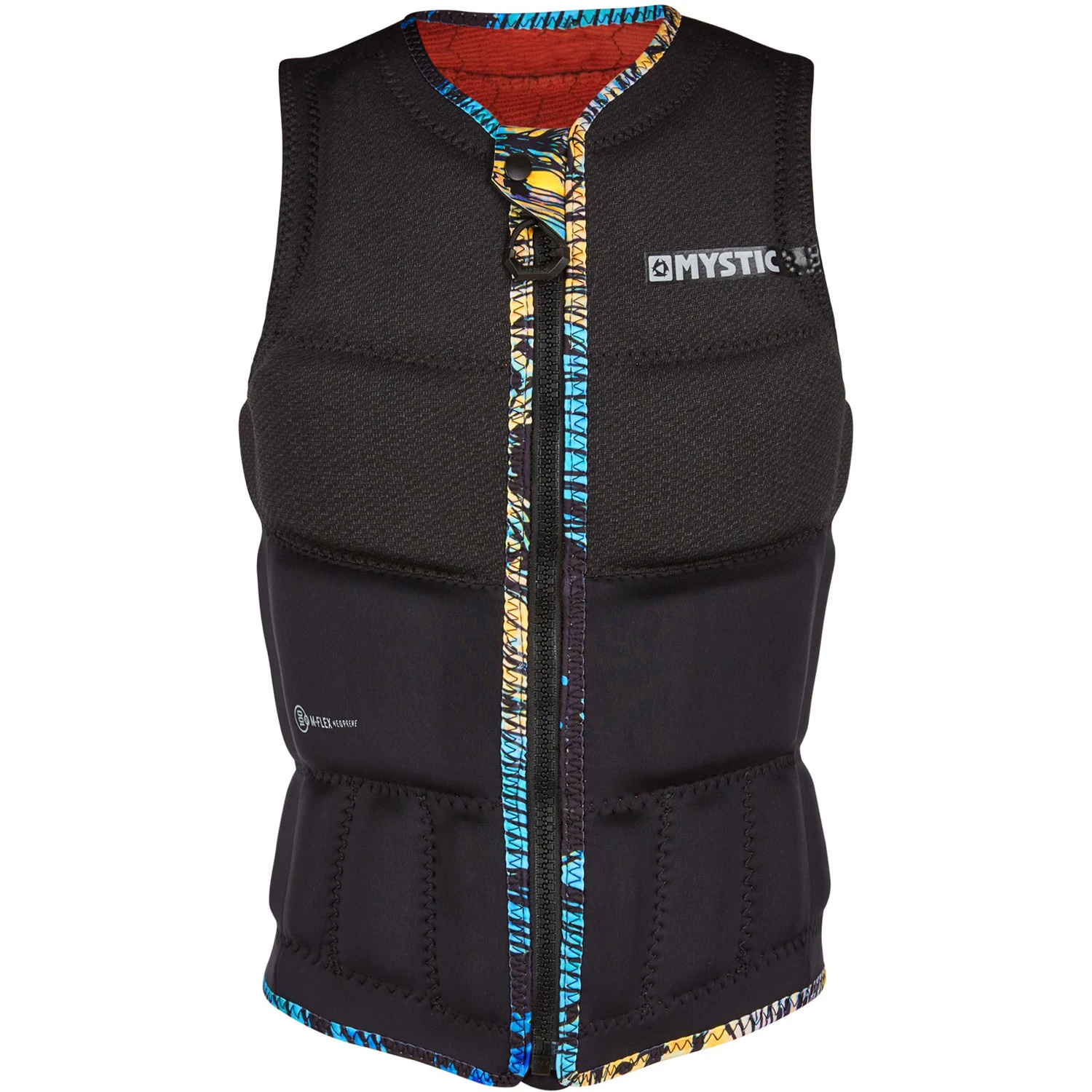 Mystic Womens GEM Wake Boarding Front-Zip Impact Vest - Black 3 Mystic Womens GEM Wake Boarding Front-Zip Impact Vest - Black