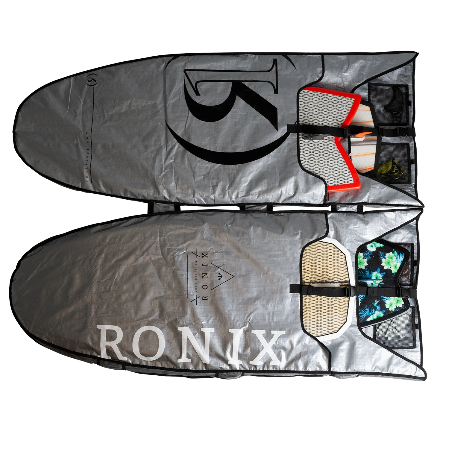 Ronix Bimini Top Padded 4 Piece Surf Board Rack - Heather/Orange - Image 2