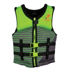 Ronix Boys Vision Wake PFD Vest - Lime/Black -Sports Gear Store 2020 ronix boys vision cga wake vest lime 3