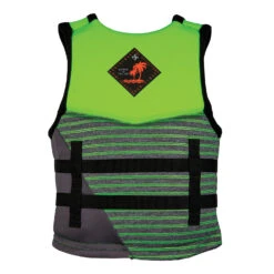 Ronix Boys Vision Wake PFD Vest - Lime/Black -Sports Gear Store 2020 ronix boys vision cga wake vest lime 4