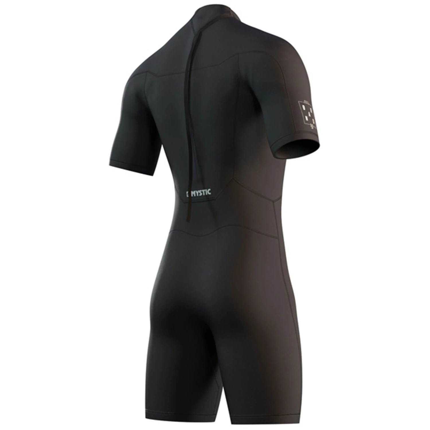 Mystic Brand 3/2mm Back-Zip Shorty Wetsuit - Black 4 Mystic Brand 3/2mm Back-Zip Shorty Wetsuit - Black - Image 2
