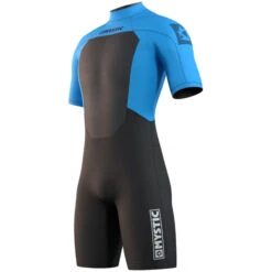 Mystic Brand 3/2mm Back-Zip Shorty Wetsuit - Global Blue