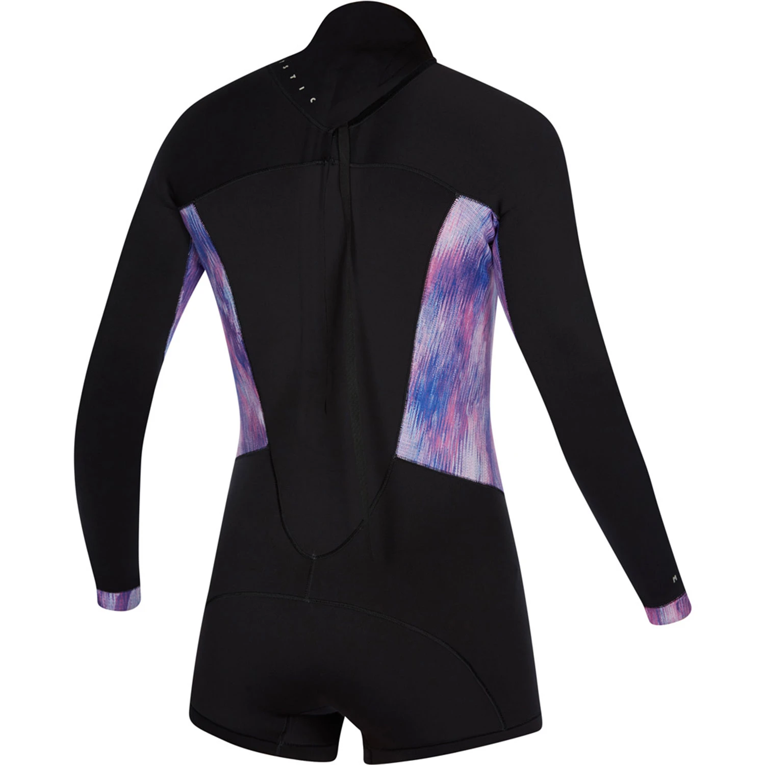 Mystic Womens Diva 2/2mm B-Zip Longarm Shorty Wetsuit - Black/Purple 4 Mystic Womens Diva 2/2mm B-Zip Longarm Shorty Wetsuit - Black/Purple - Image 2