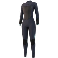 Mystic Womens Brand 3/2mm Back-Zip Flatlock Wetsuit - Night Blue