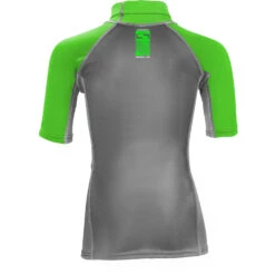 Sola Junior Short Sleeve Rashvest - Charcoal/Green 5 Sola Junior Short Sleeve Rashvest - Charcoal/Green -Sports Gear Store 2021 Sola Junior Short Sleeve Rashguard KIDS back flime grey