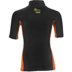 Sola Junior Short Sleeve Rashvest - Black/Orange 5 Sola Junior Short Sleeve Rashvest - Black/Orange -Sports Gear Store 2021 Sola Junior Short Sleeve Rashguard KIDS back orng blk