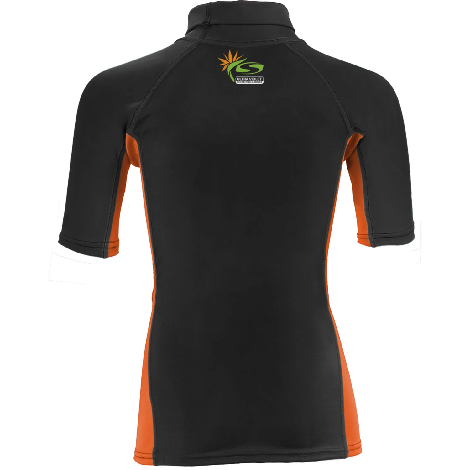 Sola Junior Short Sleeve Rashvest - Black/Orange 4 Sola Junior Short Sleeve Rashvest - Black/Orange - Image 2