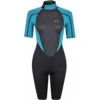 Typhoon Womens Storm3 3/2mm Shorty Wetsuit - Aqua -Sports Gear Store 2021 Typhoon Storm3 Womens Shorty Wetsuit Aqua 250895 1