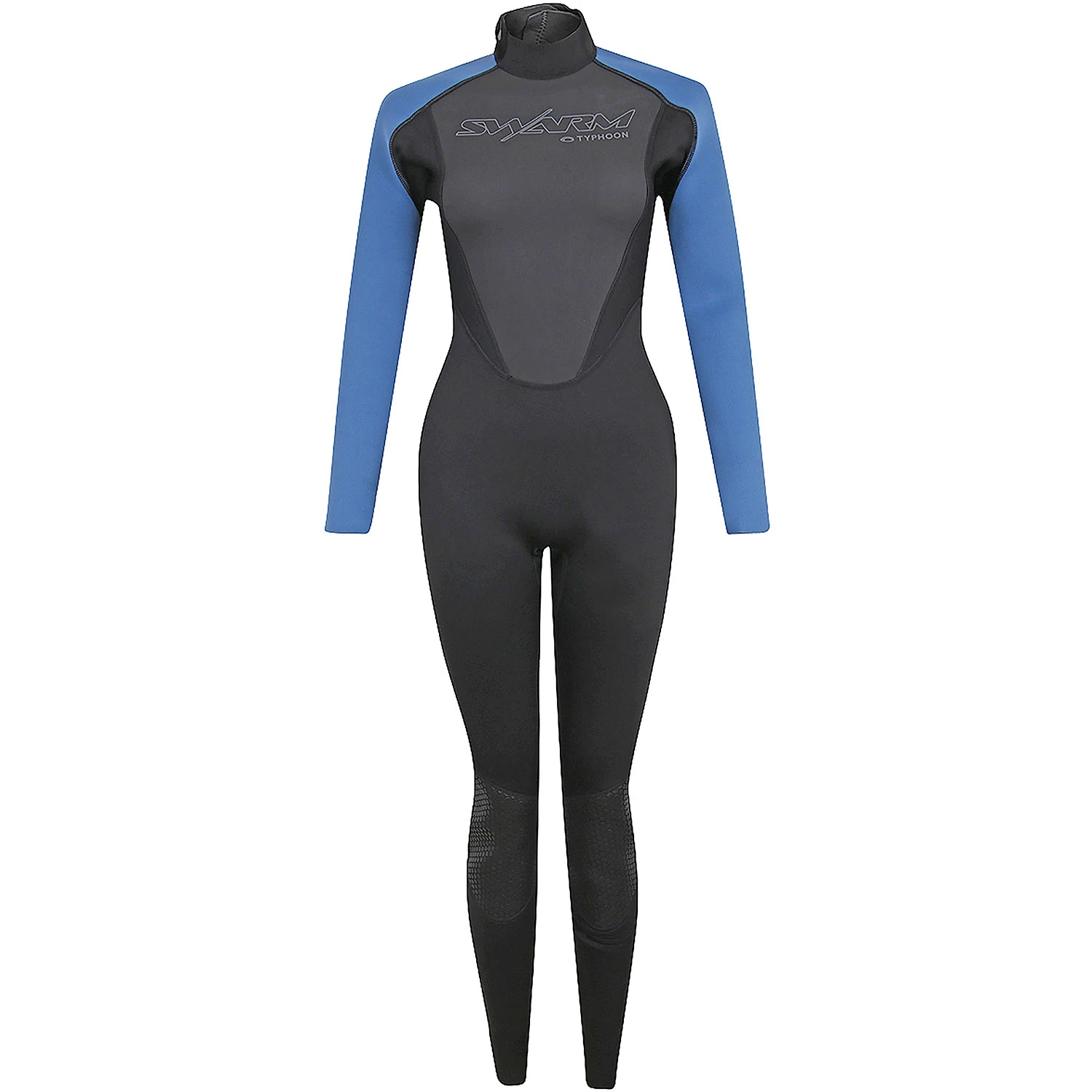 Typhoon Womens Swarm3 3/2mm Backzip Wetsuit - Black/Blue 3 Typhoon Womens Swarm3 3/2mm Backzip Wetsuit - Black/Blue