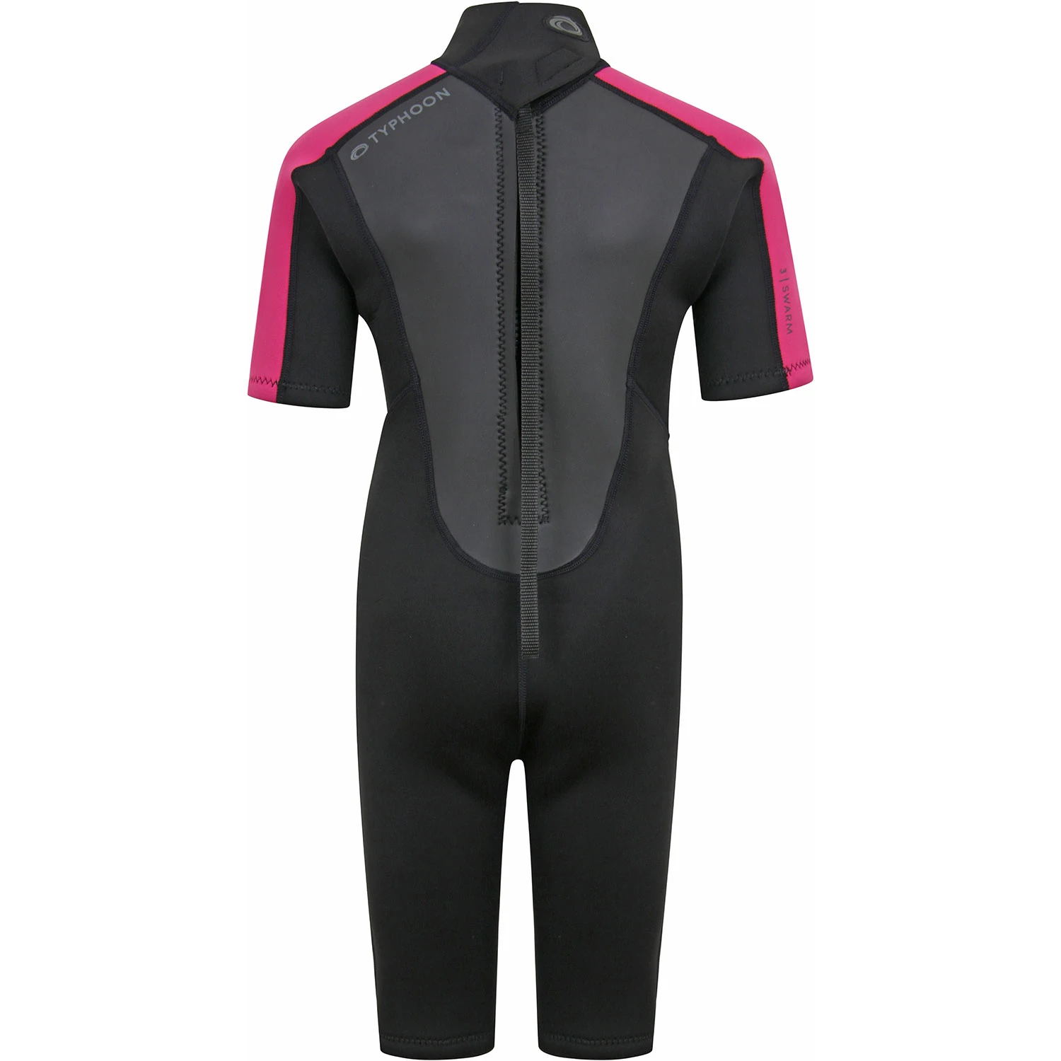 Typhoon Swarm3 Girls 3/2mm Shorty Wetsuit - Black/Pink 4 Typhoon Swarm3 Girls 3/2mm Shorty Wetsuit - Black/Pink - Image 2