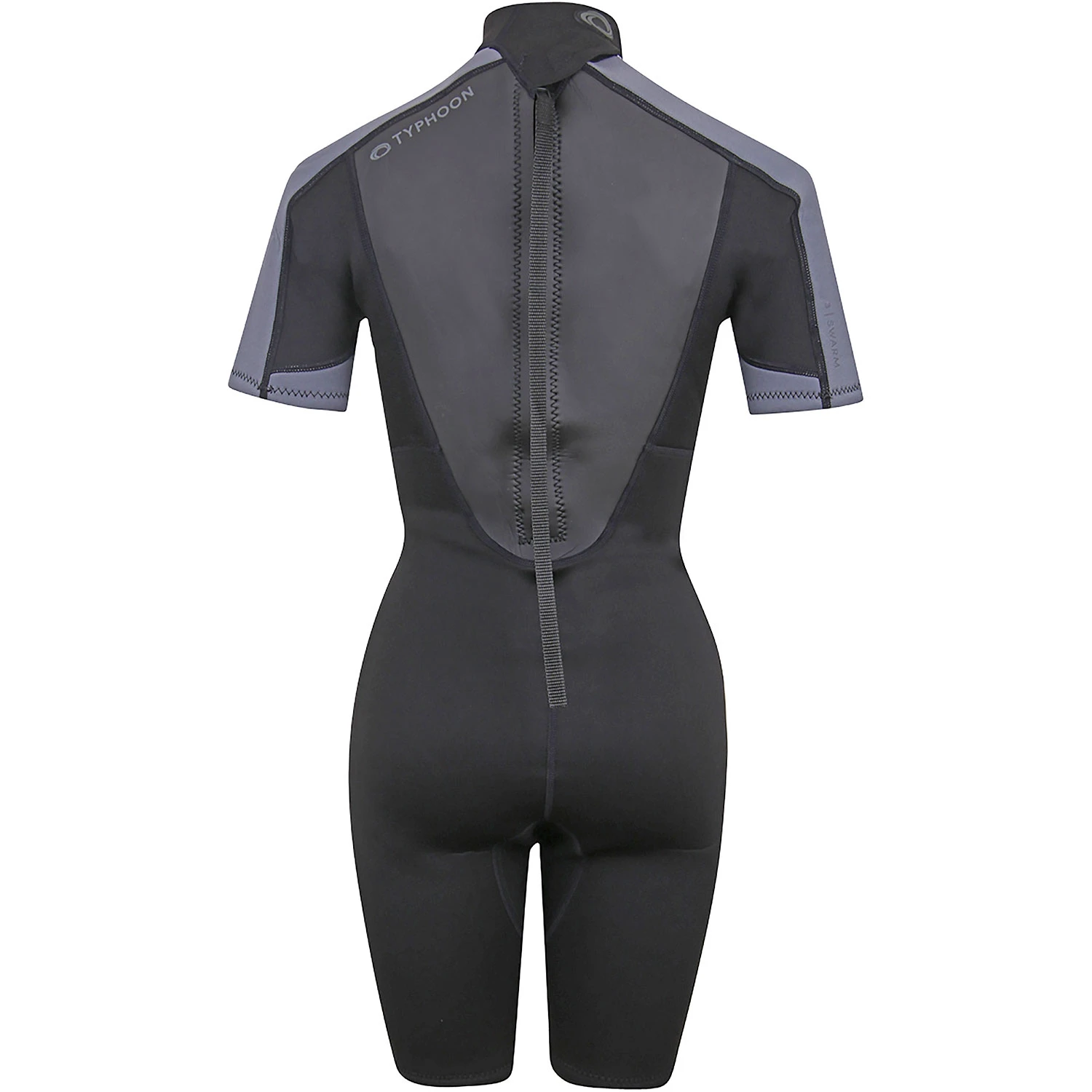 Typhoon Womens Swarm3 3/2mm Shorty Wetsuit - Black/Graphite 4 Typhoon Womens Swarm3 3/2mm Shorty Wetsuit - Black/Graphite - Image 2