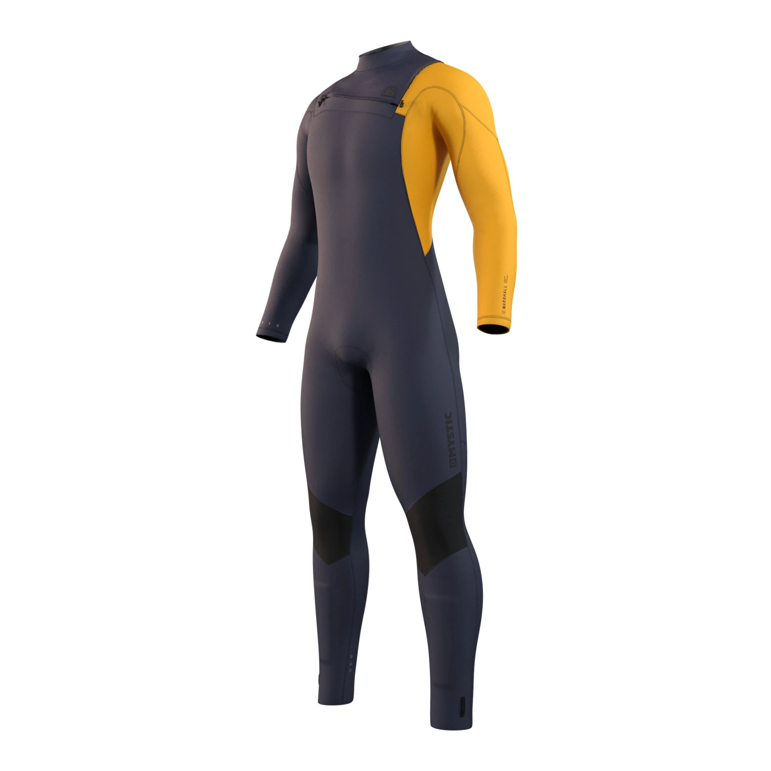 Mystic MARSHALL 5/3 GBS Front Zip Wetsuit - Blue/Mustard 3 Mystic MARSHALL 5/3 GBS Front Zip Wetsuit - Blue/Mustard