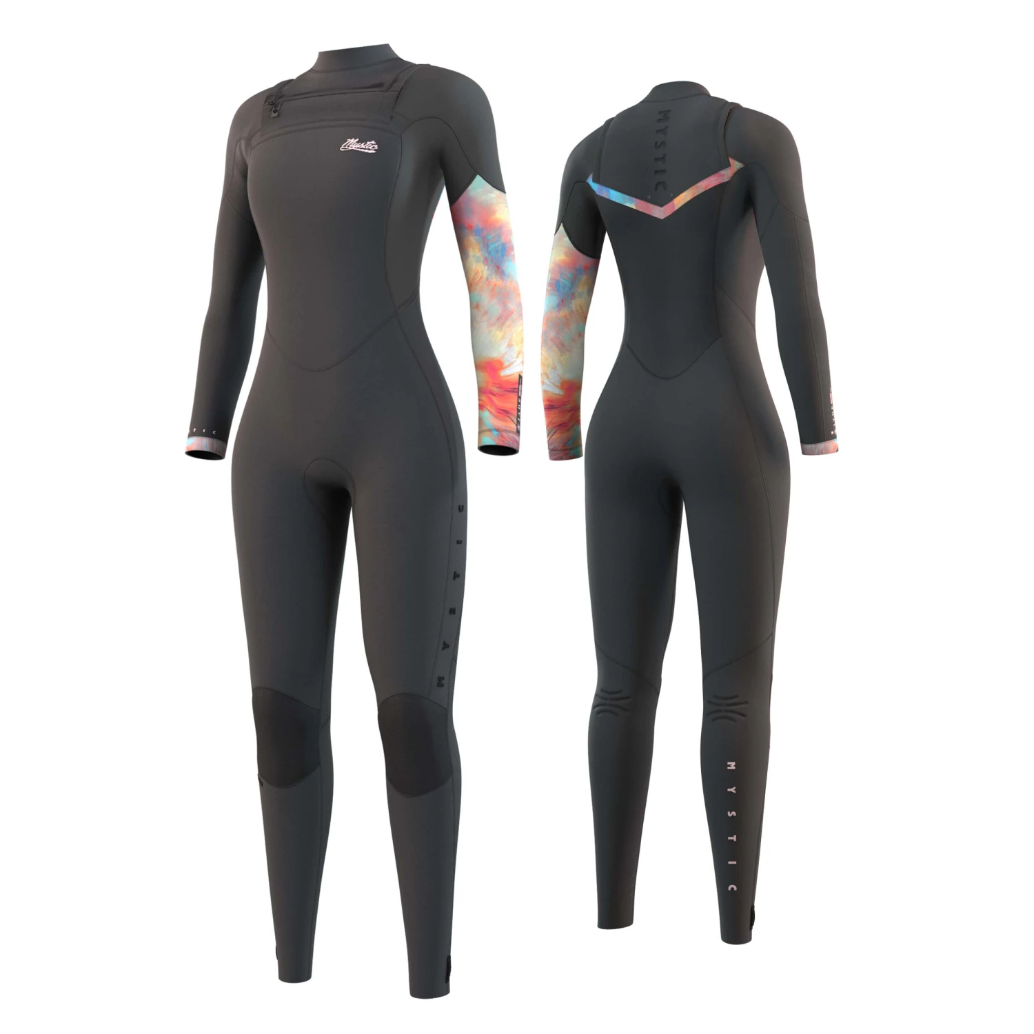 Mystic Womens Jayde 3/2mm Chest-Zip Wetsuit - Grey 4 Mystic Womens Jayde 3/2mm Chest-Zip Wetsuit - Grey - Image 2