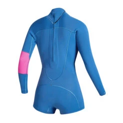 Mystic Womens Lunar 2/2 GBS Back Zip Longarm Shorty Wetsuit - Summer Blue -Sports Gear Store 2022 Mystic Womens Lunar Long Arm Shorty Wetsuit Summer Blue 2b