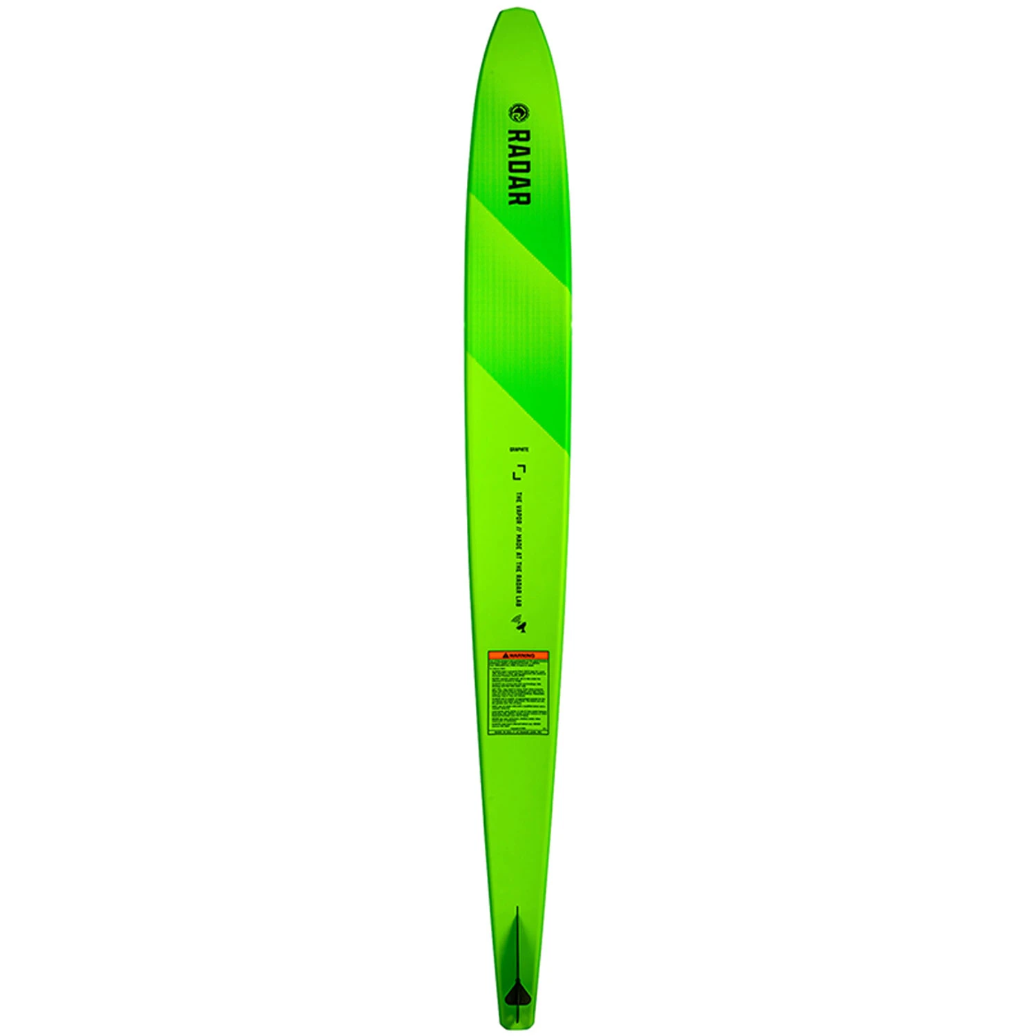 Radar Graphite Vapor Waterski - Black/Volt Green 4 Radar Graphite Vapor Waterski - Black/Volt Green - Image 2