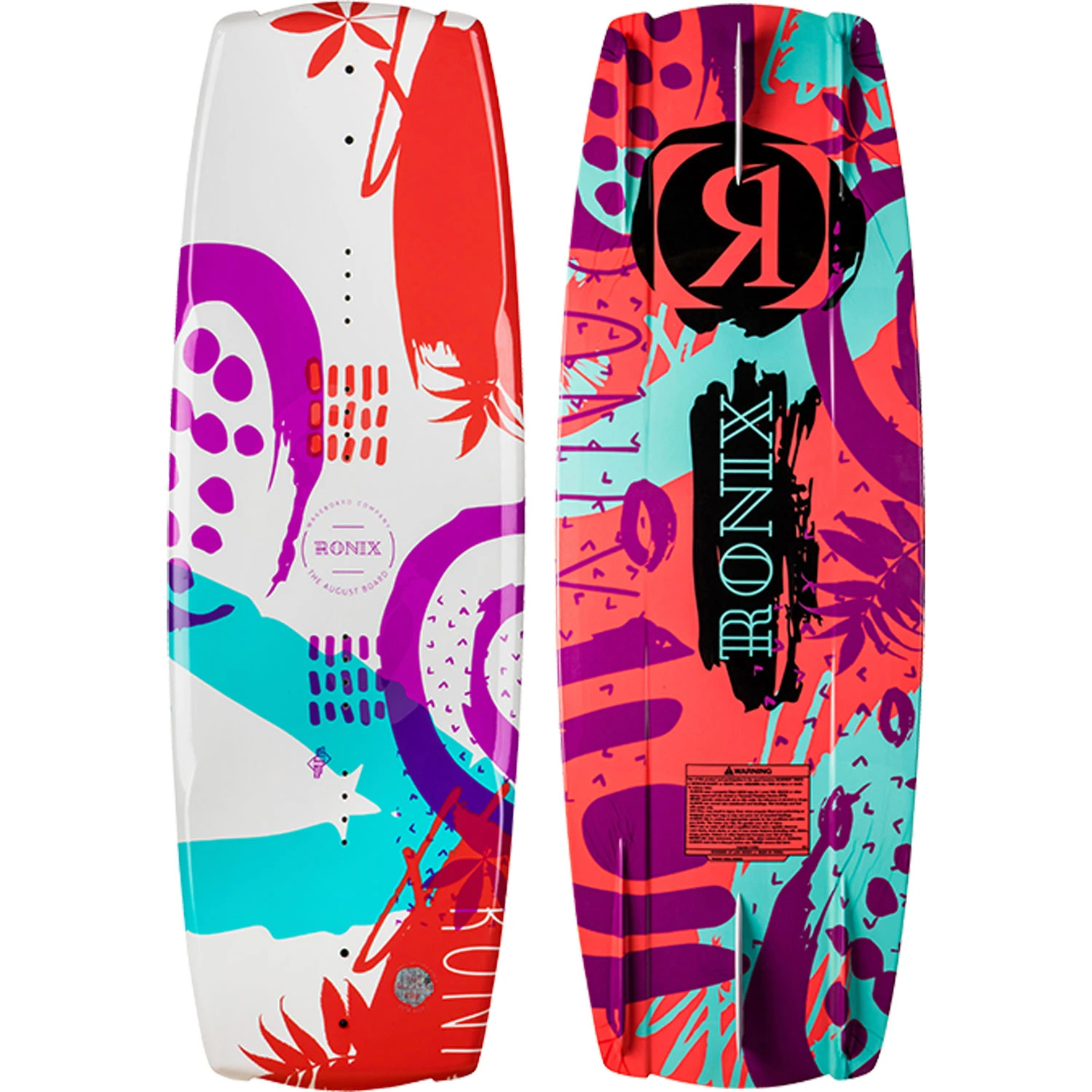 Ronix Girls August Boat Board - White/Purple/Coral/Blue - 120cm 3 Ronix Girls August Boat Board - White/Purple/Coral/Blue - 120cm