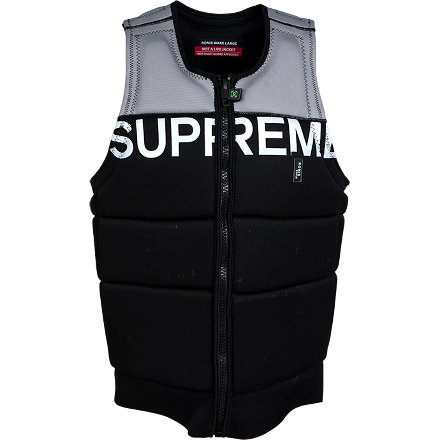Ronix Supreme CE Approved Impact Wakeboard Vest - Black/Dove Grey