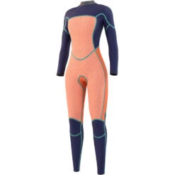 Mystic Womens Jayde 3/2mm Chest-Zip Fullsuit Wetsuit - Navy -Sports Gear Store 2023 Mystic Jayde Fullsuit Double Front Zip Wetsuit Black 3