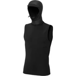 Mystic Neoprene Wetsuit Top With Hood 3/2mm - Black
