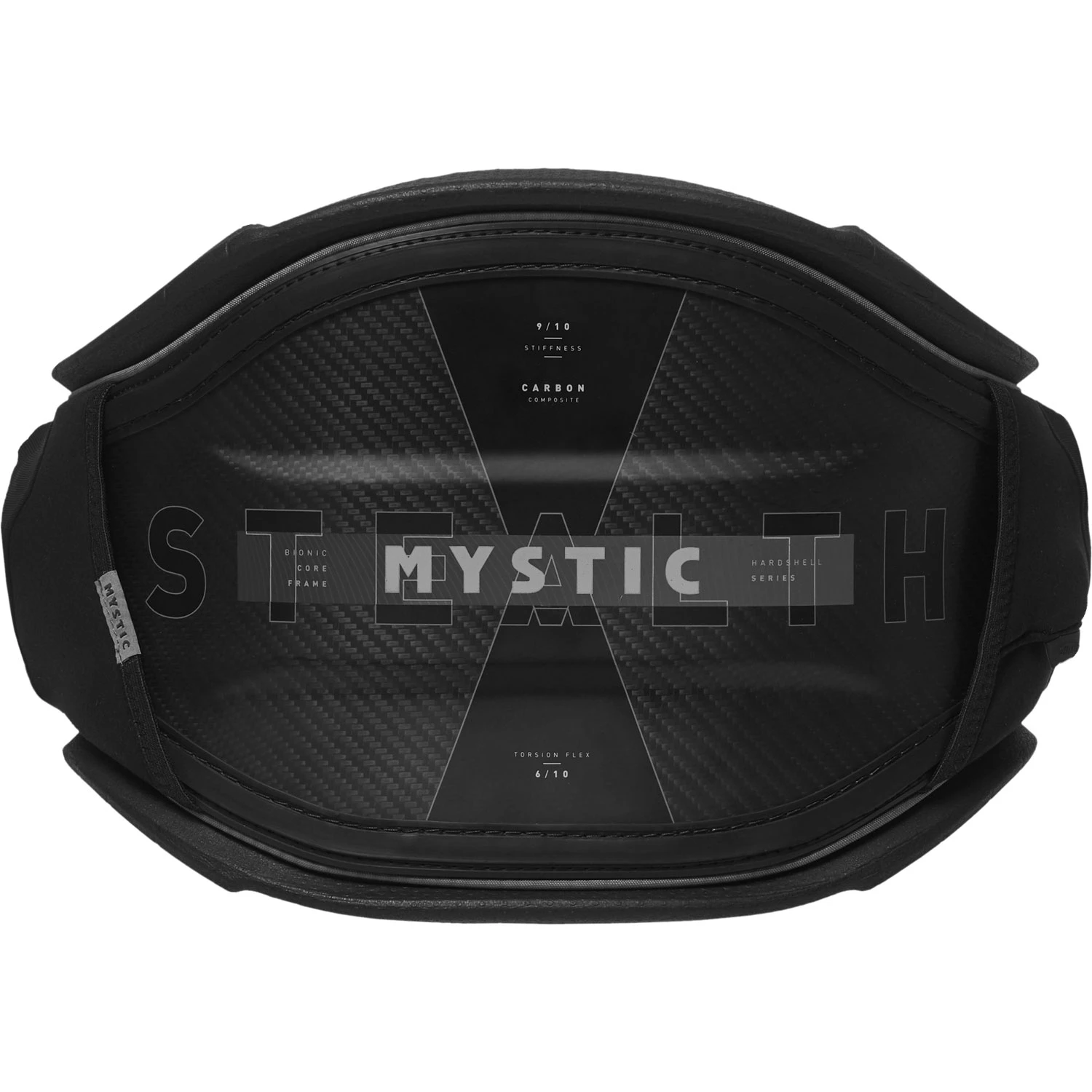 Mystic Stealth Carbon Waist Harness No Spreader Bar - Black Grey 3 Mystic Stealth Carbon Waist Harness No Spreader Bar - Black Grey
