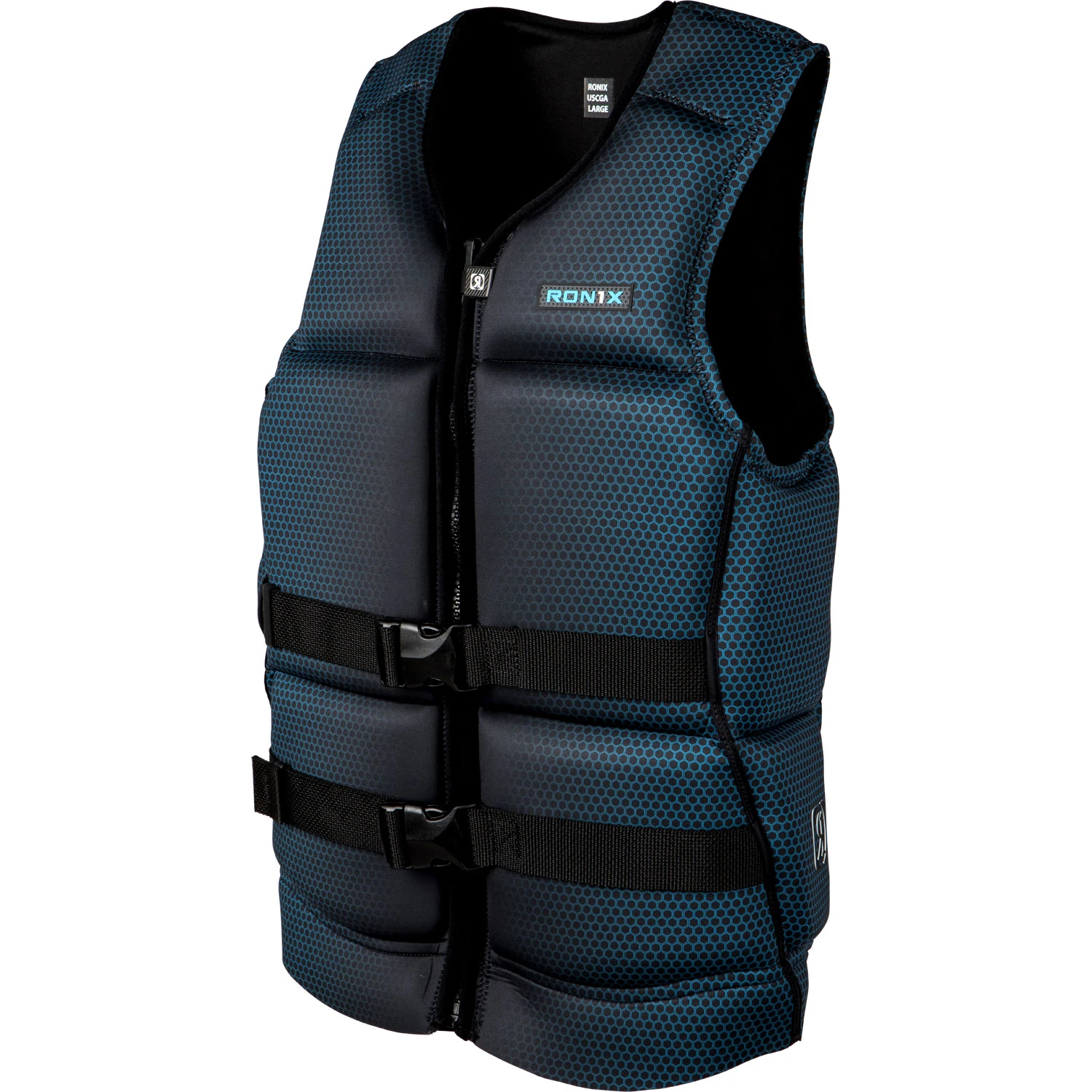 Ronix ONE Capella 3 CGA Impact Vest - Black/Azure Blue 3 Ronix ONE Capella 3 CGA Impact Vest - Black/Azure Blue