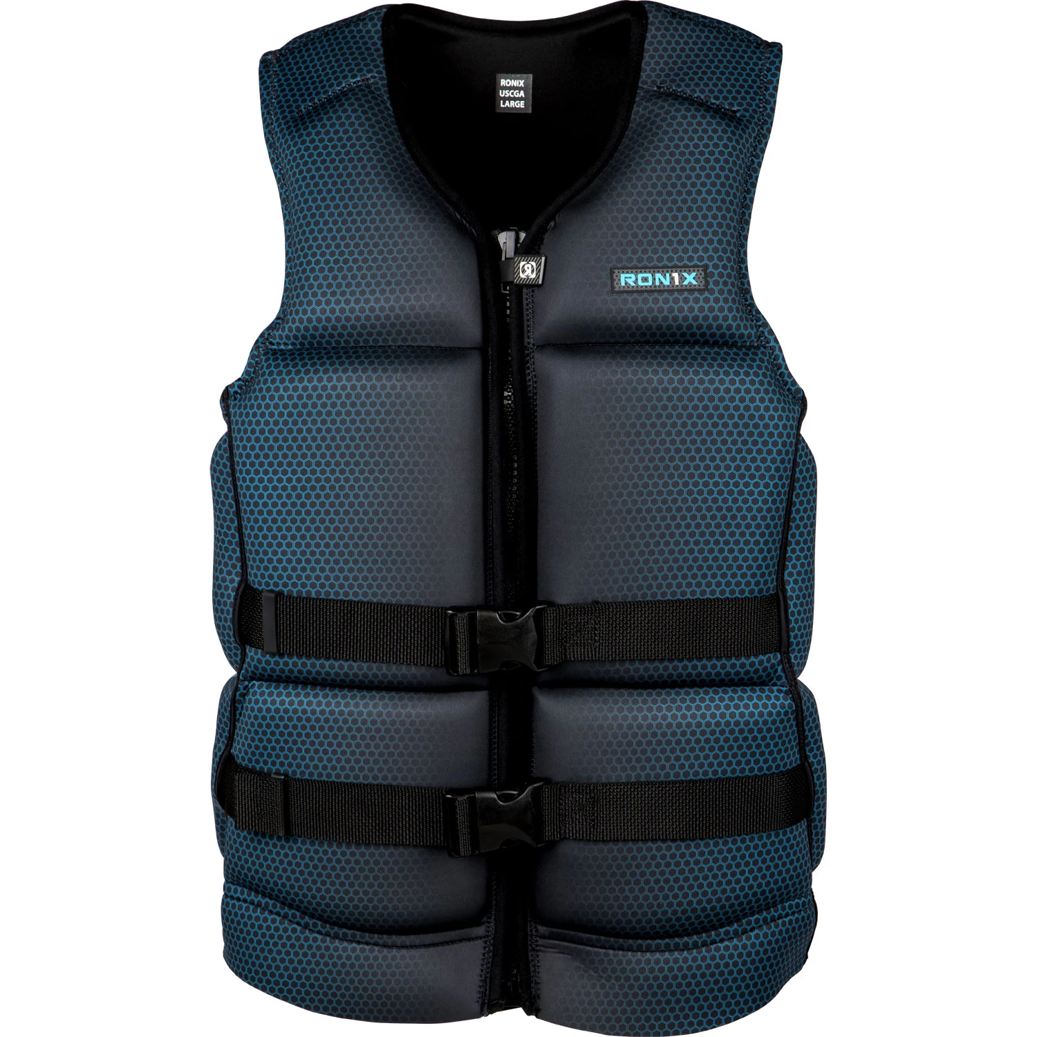 Ronix ONE Capella 3 CGA Impact Vest - Black/Azure Blue 6 Ronix ONE Capella 3 CGA Impact Vest - Black/Azure Blue - Image 4