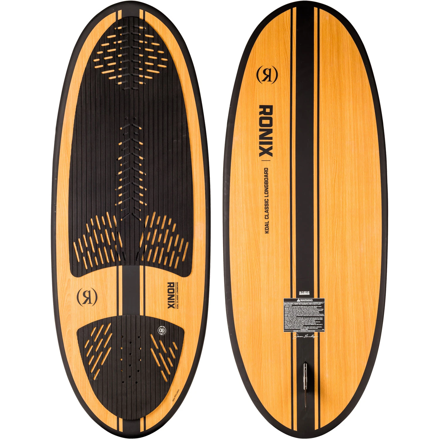 Ronix Koal Classic Longboard Wakesurfer - Matt Black/Redwood 3 Ronix Koal Classic Longboard Wakesurfer - Matt Black/Redwood