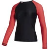 Mystic Womens Jayde Long-Sleeve Rashvest - Black/Red -Sports Gear Store 230159 965 01