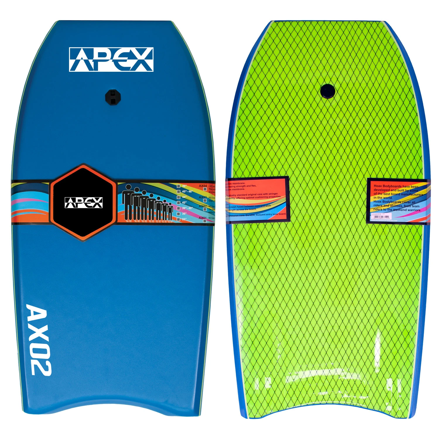 Alder 39" APEX-02 EPS Pro Bodyboard - Blue/Lime 3 Alder 39" APEX-02 EPS Pro Bodyboard - Blue/Lime