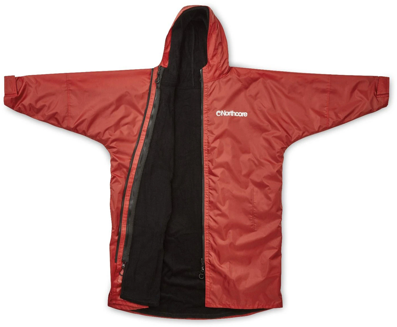 Northcore Beach Basha Pro 4 Season Changing Robe / Poncho - Red 3 Northcore Beach Basha Pro 4 Season Changing Robe / Poncho - Red