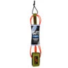Sola 5ft 6inch X 5mm Competition Surfboard Leash - Orange/Khaki