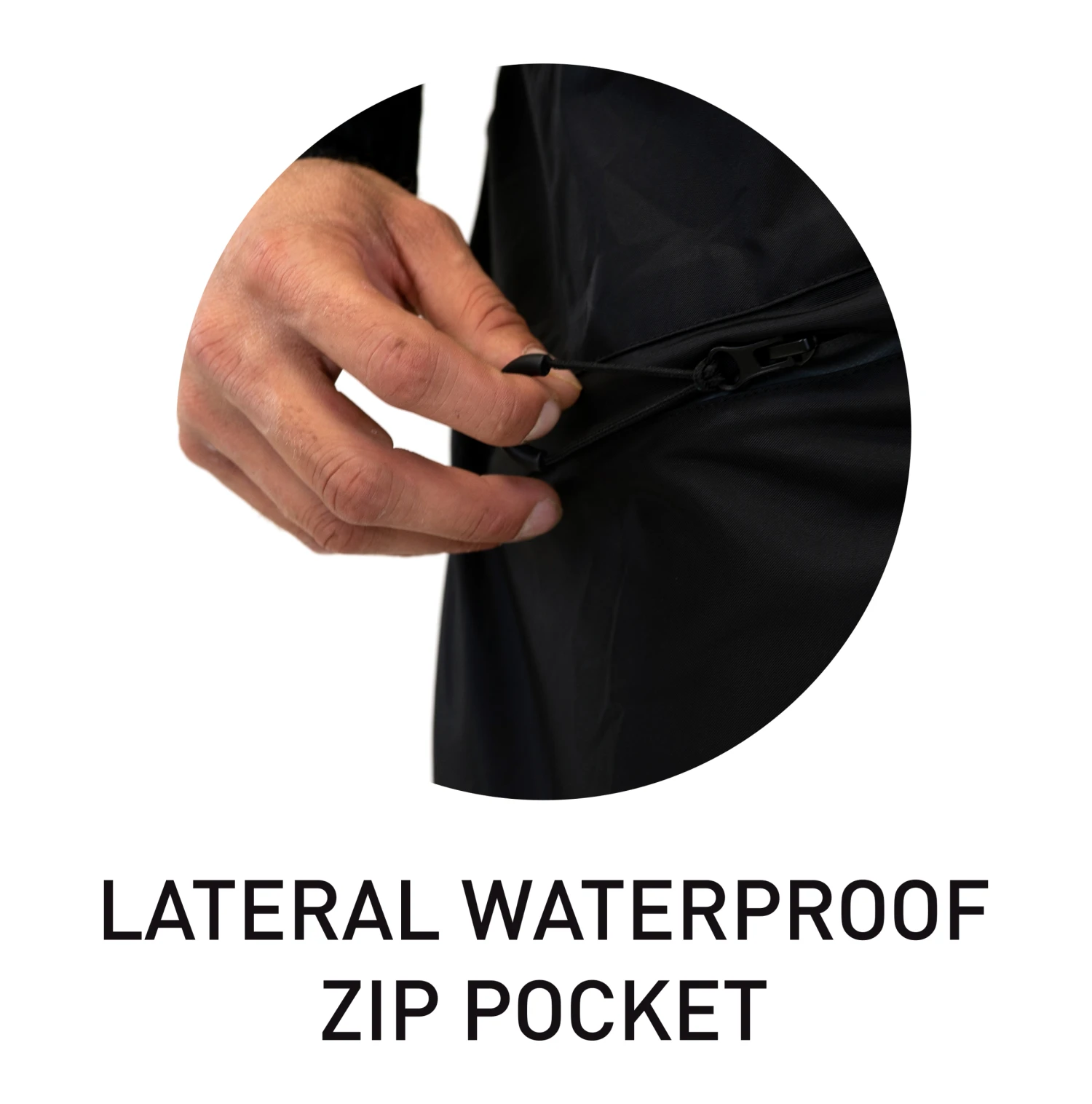 Surflogic Storm Robe LS Waterproof Poncho / Changing Robe - Black 9 Surflogic Storm Robe LS Waterproof Poncho / Changing Robe - Black - Image 7