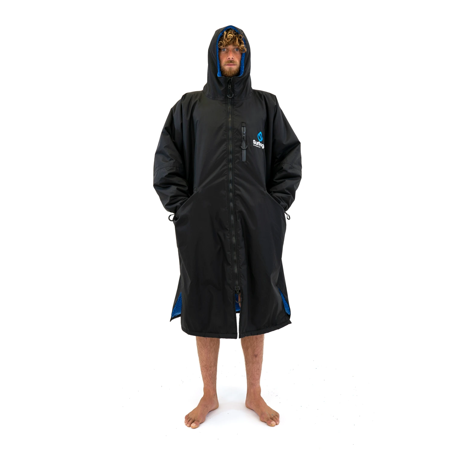 Surflogic Storm Robe LS Waterproof Poncho / Changing Robe - Black 3 Surflogic Storm Robe LS Waterproof Poncho / Changing Robe - Black