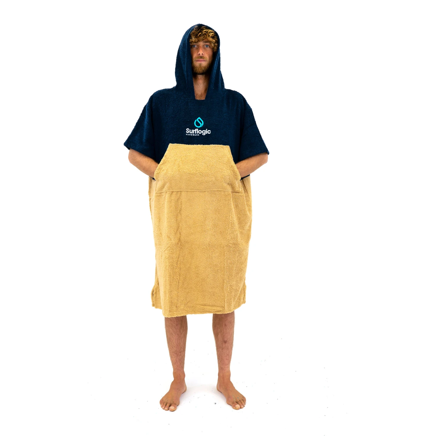 Surflogic Poncho / Changing Robe - Navy/Beige 3 Surflogic Poncho / Changing Robe - Navy/Beige