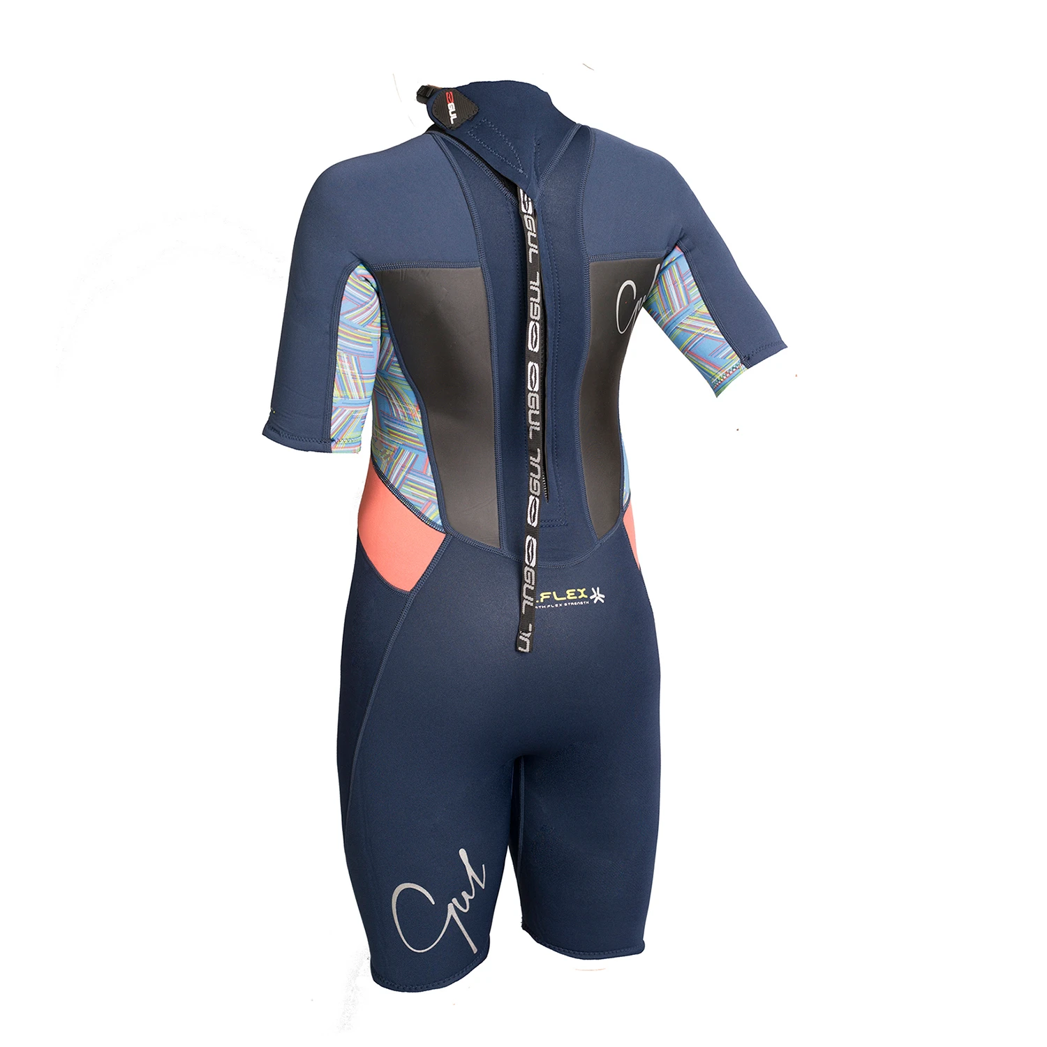 Gul Junior Response 3/2mm Shorty Wetsuit - Navy/Lines 4 Gul Junior Response 3/2mm Shorty Wetsuit - Navy/Lines - Image 2