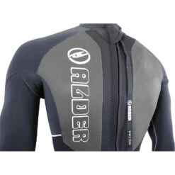 Alder Stealth 3/2mm Blindstitched Backzip Wetsuit - Black -Sports Gear Store stealth mens full blk sliver detail 229