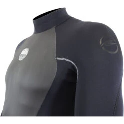 Alder Stealth 3/2mm Blindstitched Backzip Wetsuit - Black -Sports Gear Store stealth mens full blk sliver detail 386